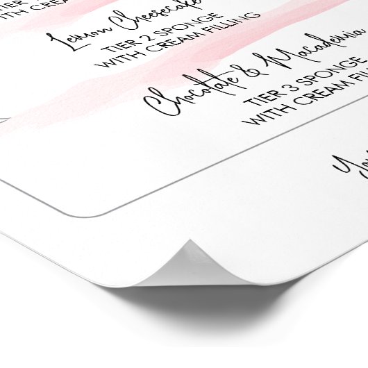 フェミニン赤面ピエレガントンク階層化ケーキ味 ポスター (角)