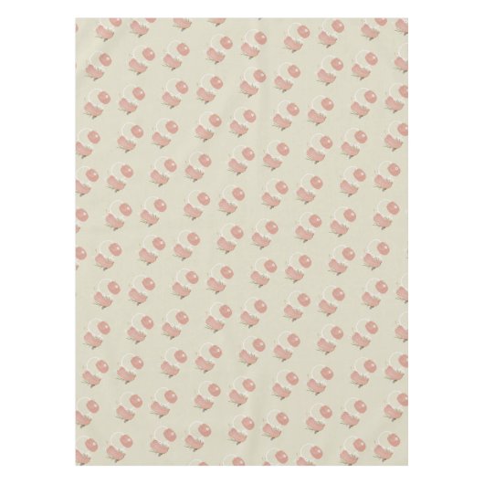 フェミニン，ウェスタンテーマ女性のカーボーイブーツ&帽子 テーブルクロス (正面)