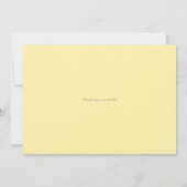 フェミニン ウォーターカラー レモン フレーム 結婚式 お礼 サンキューカード (裏面)