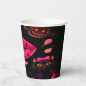 フェミニン ハロウィン ピンク 紙コップ (裏面)