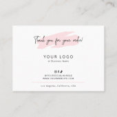 フェミニン ワックス ファイアスターター 安全使用説明書 名刺 (裏面)