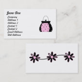 フェミニンPink Business Card 名刺 (正面/裏面)