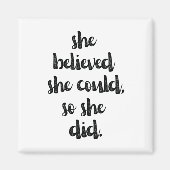 フェミ感動的ニスト女子パワー引用文 マグネット (正面)