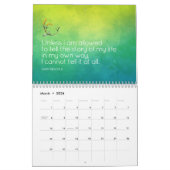 フェミ感動的ニスト引用文ウォーターカラーアート カレンダー (3月 2026)