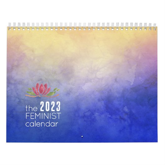 フェミ感動的ニスト引用文ウォーターカラーアート カレンダー (カバー)