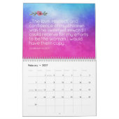 フェミ感動的ニスト引用文ウォーターカラーアート カレンダー (2月 2027)