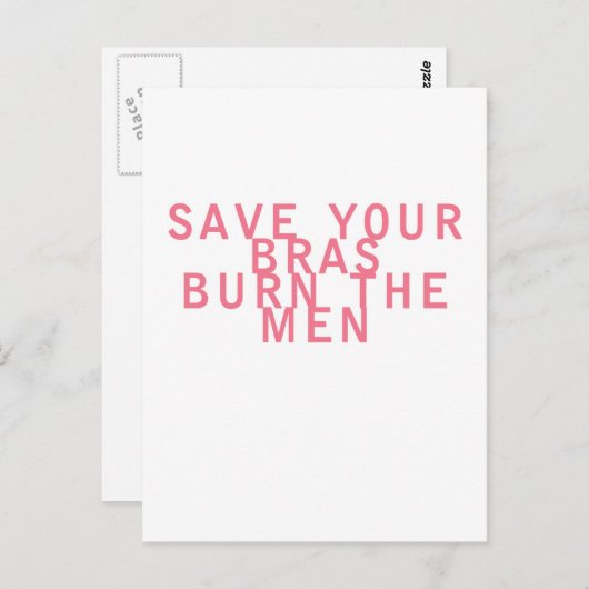 フェミ救ニズム・ブラが男を焼おもしろいく ポストカード (正面/裏面)