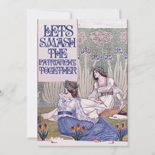 フェミ最高のニストの友が家父長制を打ち砕く 招待状 (正面)