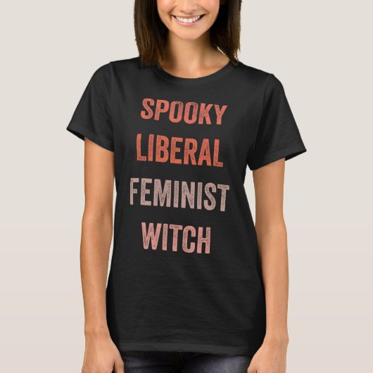 フェミ自由主義のニスト魔女おかしなハロウィーンの衣装コスト Tシャツ (正面)
