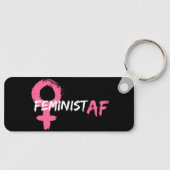 フェミ芸術的ニストAFピンクの女性のシンボル キーホルダー (正面)