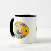 フェミ頼ンズムの議題について マグカップ (正面左)