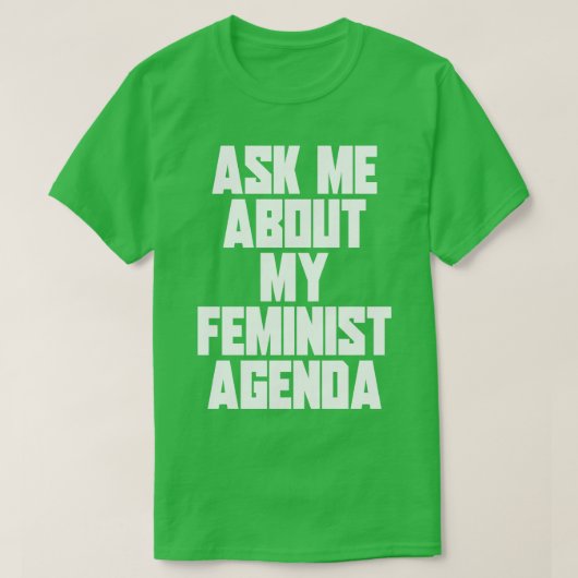 フェミ頼ンズムの議題について Tシャツ (デザイン正面)