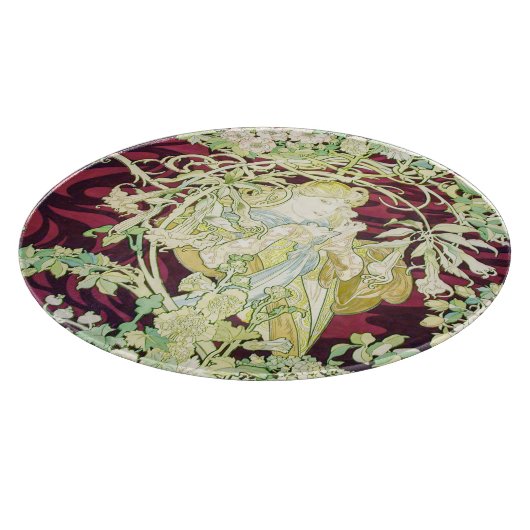 フェムアマルグエライト – ミュシャデイジーテキスタイルレプロ カッティングボード (角)