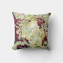 フェムアマルグエライト – ミュシャデイジーテキスタイルレプロ クッション