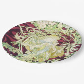 フェムアマルグエライト – ミュシャデイジーテキスタイルレプロ ペーパープレート (アングル)