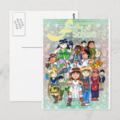 フェムシズムチビ（小さくかわいく書いた感じ）グループ ポストカード (正面/裏面)