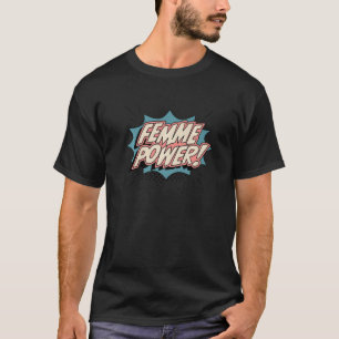 フェムパワー 女性の人権行進 レトロ Tシャツ