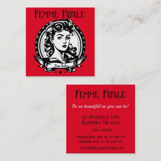 フェムファタールパーソナライズ スクエア名刺 (正面/裏面)