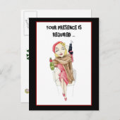 フェムファタール殺人謎招待状葉書 インビテーションポストカード (正面/裏面)