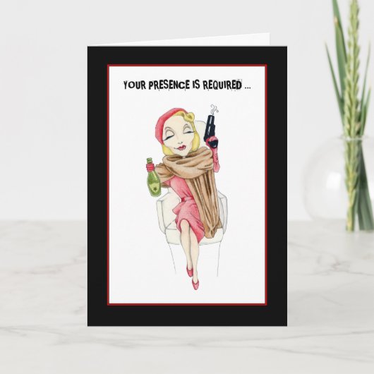 フェム・ファタール殺人事件ミステリー招待状カード 招待状 (正面)