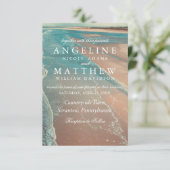 フェモダンードトロピカルビーチシー結婚カード 招待状 (スタンド正面)