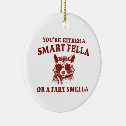 フェラかファート頭が切れるスミラのレトロ漫画 セラミックオーナメント (右)