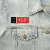 フェラエレガントリ赤と黒：会社のロモダンゴ 名札 (インサイチュ)