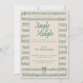 フェラジングルミンゲル ヴィンテージ シート ミュージック クリスマス 招待状 (正面)