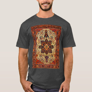 フェラハンサルークアンティークペルシアカーペットプリント Tシャツ
