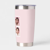 フェララララ ブッシュピンク クリスマス フォト コラージュ 保温保冷タンブラー (左面)