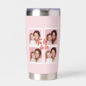 フェララララ ブッシュピンク クリスマス フォト コラージュ 保温保冷タンブラー (正面)