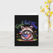 フェラルがフリーおもしろいラクーン7月の4th女性Pa カード (黄色い花)