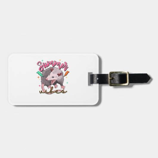 フェラルガールサマーオポおもしろいッサム ラゲッジタグ (正面横)