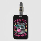 フェラルガールサマーオポッサムヴィンテージ ラゲッジタグ (正面縦)