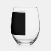 フェラルガールサマーオポッサム絞り染めラクーン ステムなしワイングラス (右)