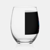 フェラルガールサマーオポッサム絞り染めラクーン ステムなしワイングラス (左)