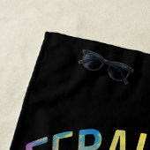 フェラルガールサマーオポッサム絞り染めラクーン ビーチタオル (インサイチュ)