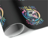 フェラルガールサマーオポッサム絞り染めラクーン ラッピングペーパー (ロールコーナー)