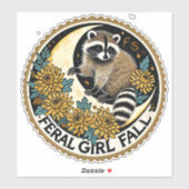 フェラルガール秋ラクーン シール (シート)