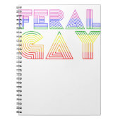 フェラルゲイLGBTゲイビパントランスプライドミームレインボー ノートブック (正面)