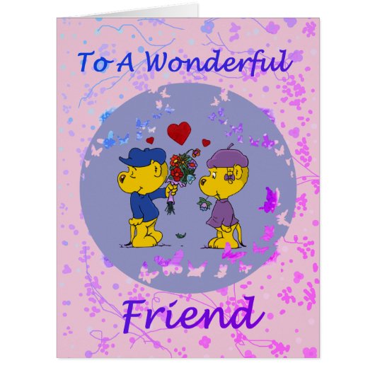 フェラルドとサーシャ・フェレットのグリーティングカード (正面)