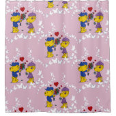 フェラルドとサーシャ・フェレット シャワーカーテン (正面)