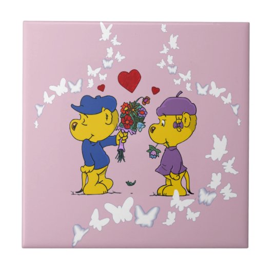 フェラルドとサーシャ・フェレット タイル (正面)