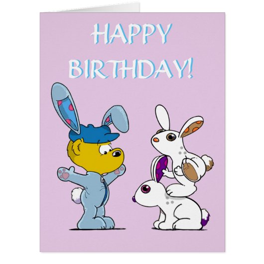 フェラルドとバニー誕生日カード (正面)