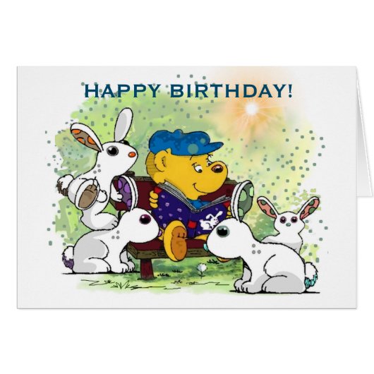 フェラルドとバニー誕生日カード (正面横)