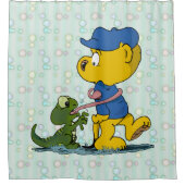 フェラルドとベビー・リザード シャワーカーテン (正面)