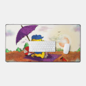 フェラルドアイスクリームビーチキッズ デスクマット (キーボード&マウス)