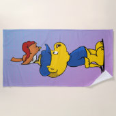 フェラルド&バージー |フェレットはウィッポウィルに会う ビーチタオル (正面)