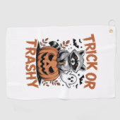 フェラルハロウィーントリックまたはトラシー ゴルフタオル (横)