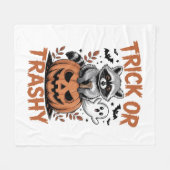 フェラルハロウィーントリックまたはトラシー フリースブランケット (正面(横))